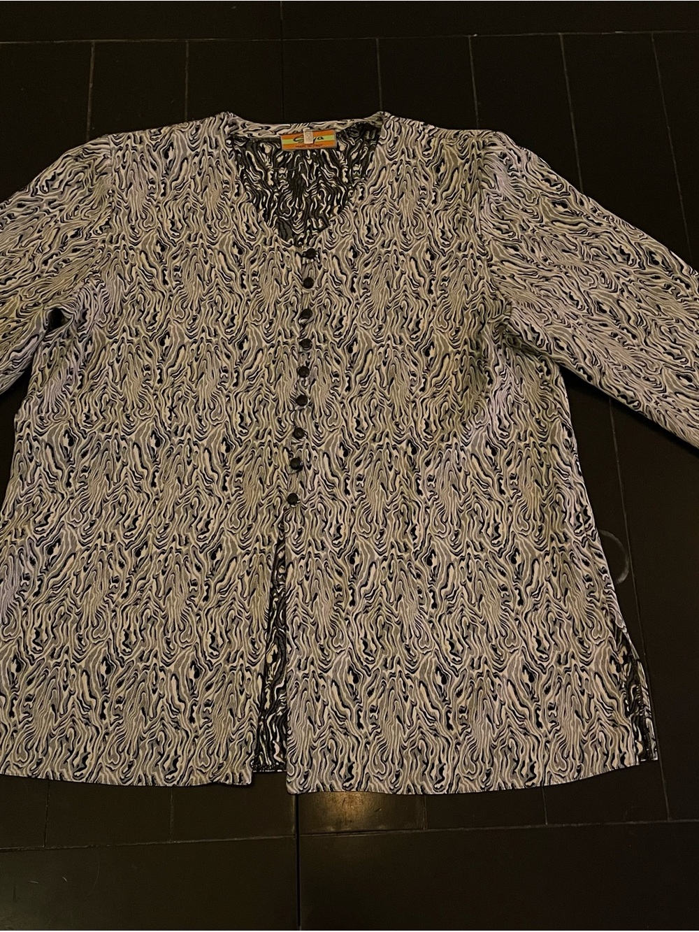 Vintage Goya Italy Abstract Print Tunic Top Sz: US 18 / XXL (IT 52)